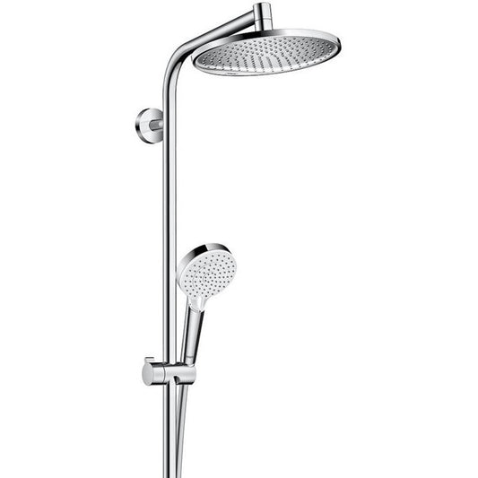 Coloana dus cu baterie si termostat Hansgrohe Crometta S 240 1jet, cu pipa cada