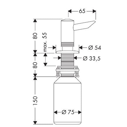 Hansgrohe Dozator sapun lichid, alb/crom