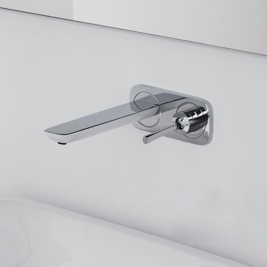 Baterie lavoar incastrata alb/crom Hansgrohe PuraVida, pipa de 22 cm