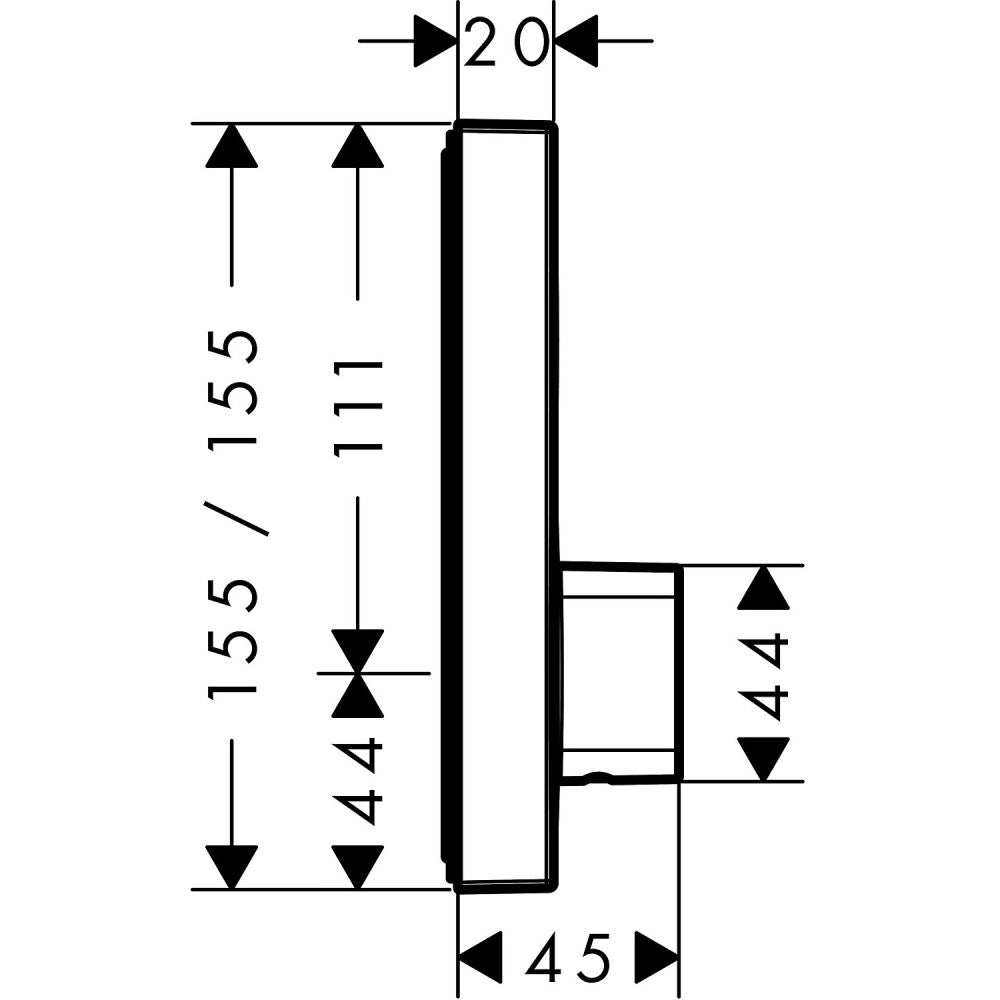 Hansgrohe ShowerSelect Baterie dus pentru montaj incastrat, 2 functii, crom