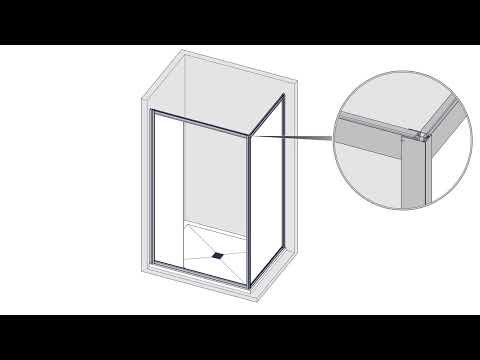 Cabina dus patrata cu usa glisanta rotativa KolpaSan Stellar DW 90x90 cm, negru mat