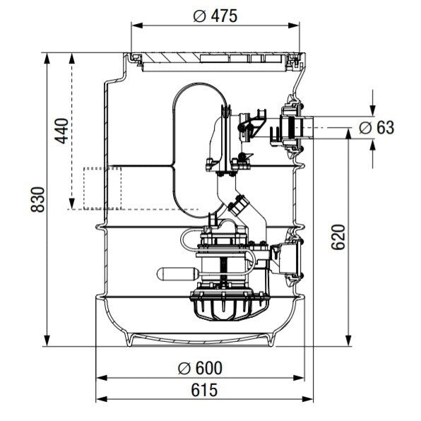 Kessel Aqualift F Basic Duo Tronic Statie de pompare cu instalare subterana, 2 pompe cu panou de comanda