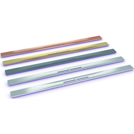 Rigola dus Kessel Linearis Infinity 60 cu clapeta Megastop si sita par, 120 cm, bronz mat