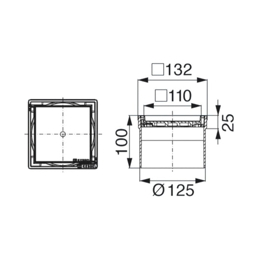 Piesa superioara Kessel faiantabila Ø12 cm