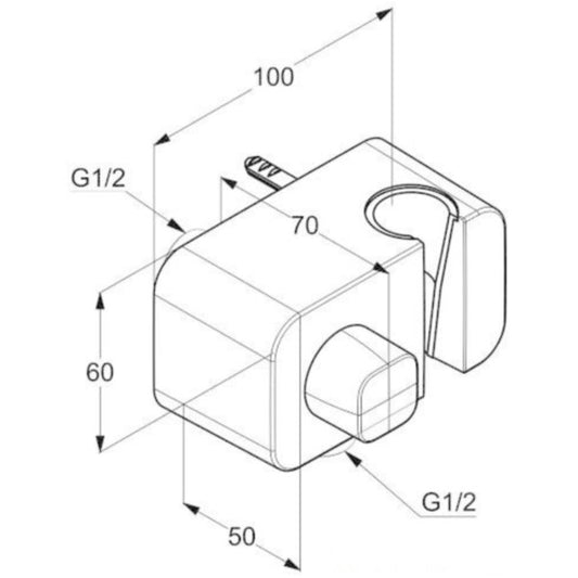 Kludi A-QA Cot racord cu ventil de inchidere ceramic
