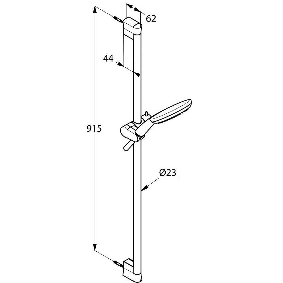 KLUDI Freshline 3S Set dus cu bara 90 cm
