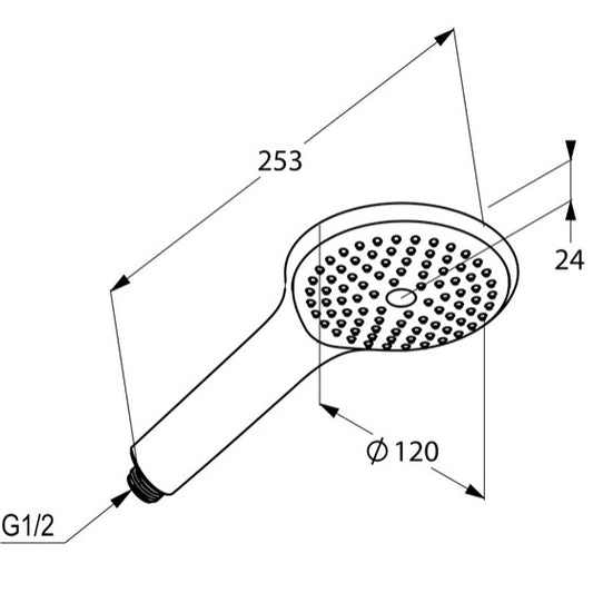 Para dus Kludi Freshline cu 1 functie