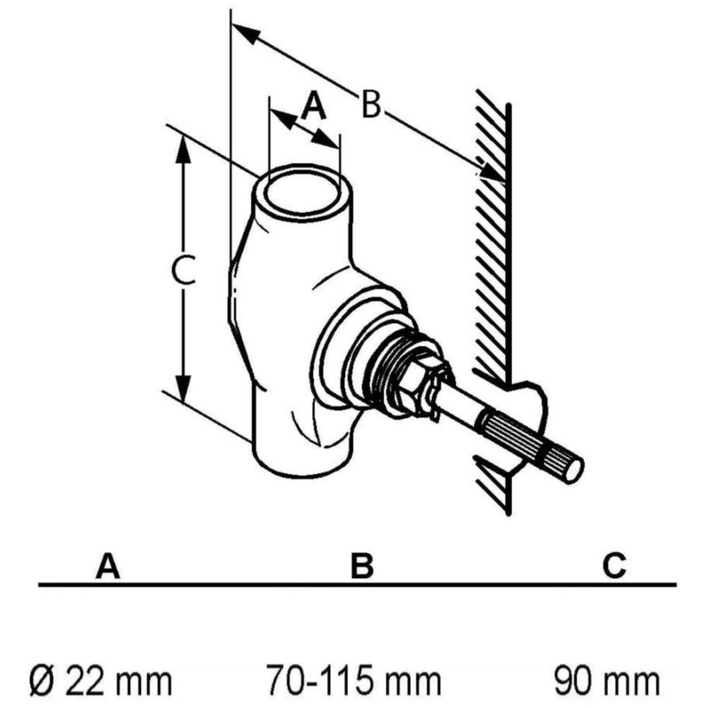 Kludi Q-Beo Ventil incastrat cu racord sudat 22 mm