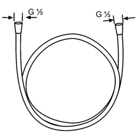Furtun dus Kludi Suparaflex 125 cm, alb