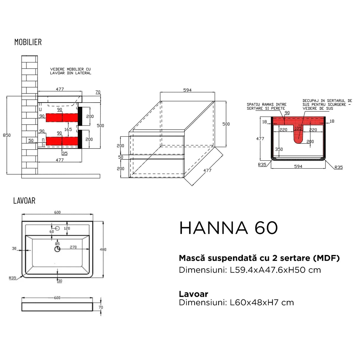 KUMA Hanna 60 - schita tehnica