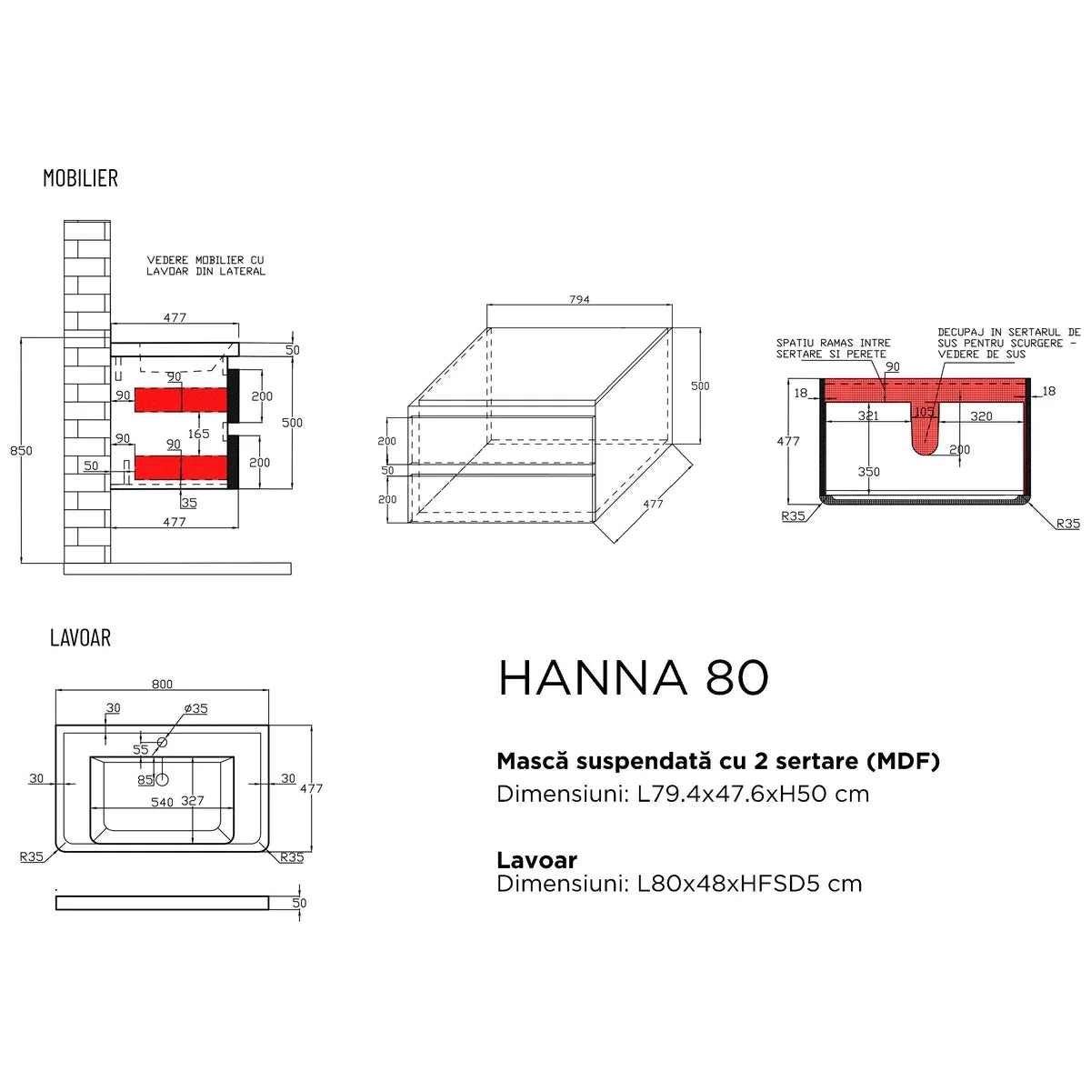 KUMA Hanna 80 - schita tehnica