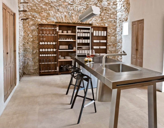 Gresie interior bej 75x150 cm, Marazzi Memento Canvas Velvet