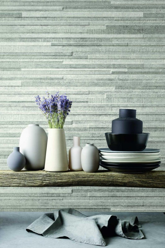Faianta baie / bucatarie rectificata gri 30x90 cm, Marazzi Dover Grey Struttura Block