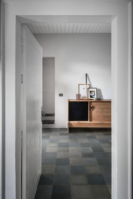 Gresie exterior / interior portelanata gri 20x20 cm, Marazzi D_Segni Blend Carbone