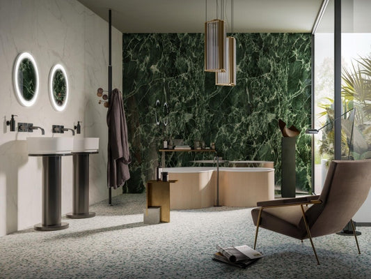 Faianta baie / bucatarie rectificata alba 40x120 cm, Marazzi Allmarble Statuario Lux