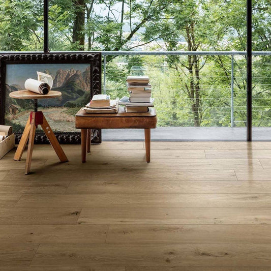 Gresie exterior / interior portelanata rectificata bej 22x120 cm, Marazzi Vero Natural
