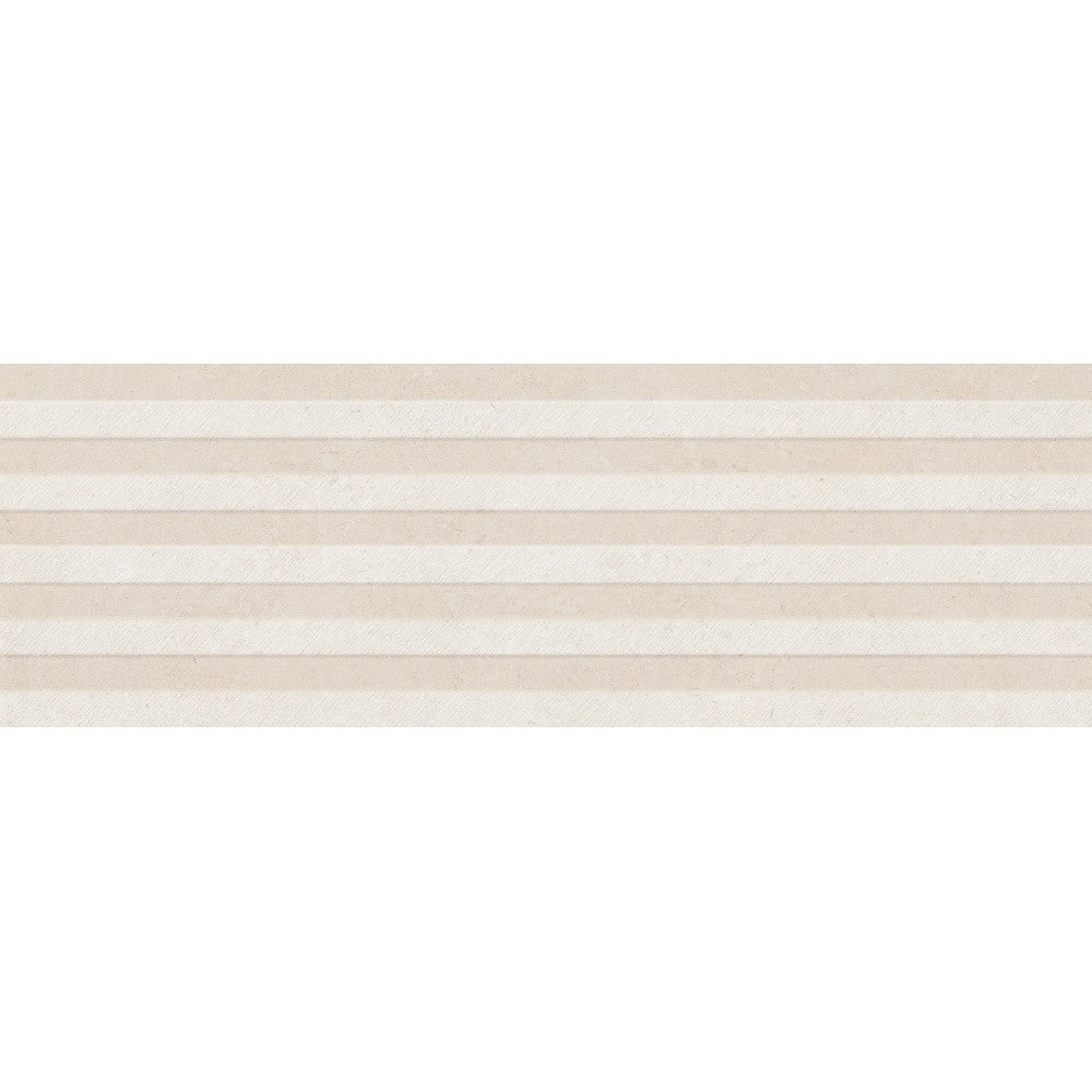 Faianta baie / bucatarie rectificata bej/crem 30x90 cm, Marazzi Puro Caracter Wall Arena Struttura Waltone 3D