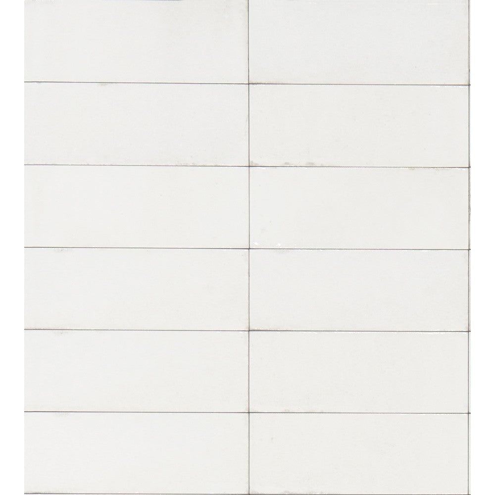 Gresie interior portelanata alba 7.5x20 cm, Marazzi Rice Bianco Lux