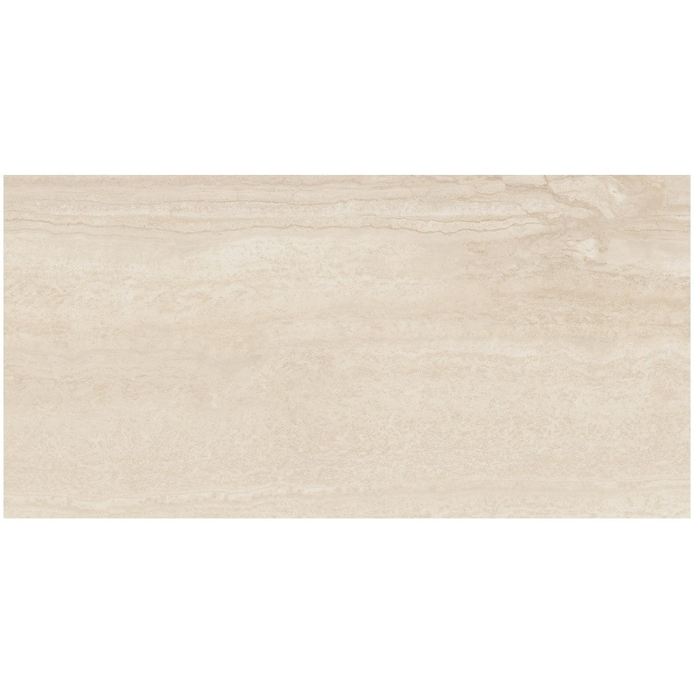 Gresie interior portelanata rectificata crem 60x120 cm, Marazzi Mystone Travertino Navona