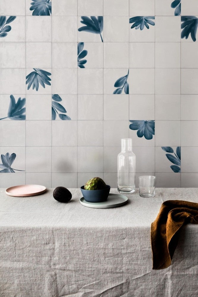 Decor interior alb 15x15 cm, Marazzi Rice Bianco Blossom Lux