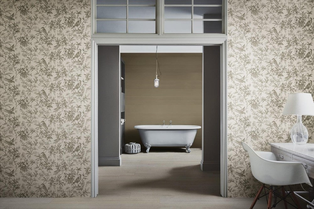 Faianta baie / bucatarie rectificata maro 40x120 cm, Marazzi Momenti Tabacco Struttura Duo 3D