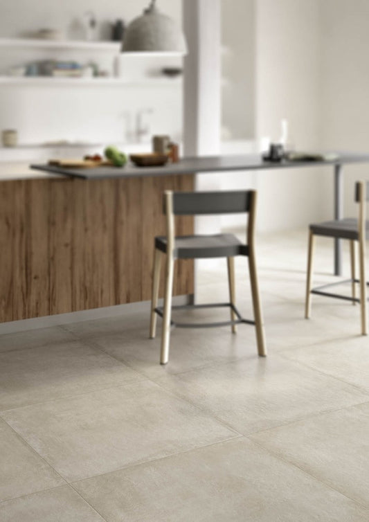 Gresie interior portelanata rectificata crem 30x120 cm, Marazzi Clays Shell