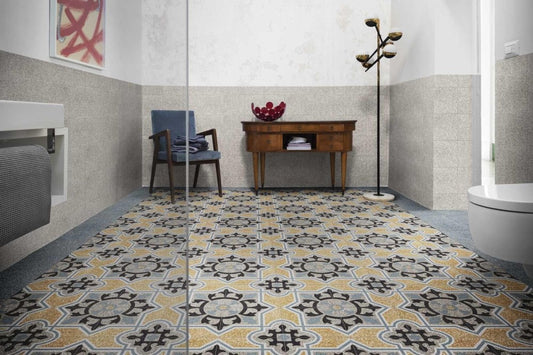 Gresie exterior / interior portelanata gri 20x20 cm, Marazzi D_Segni Scaglie Grey