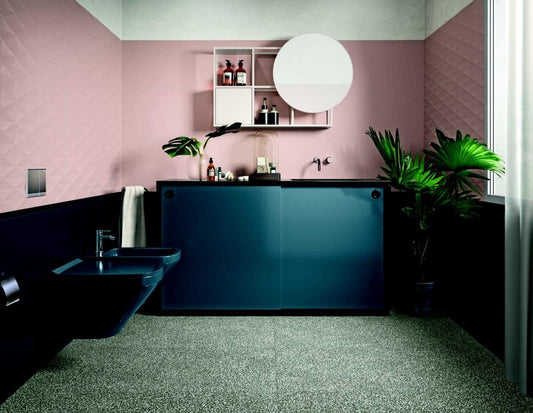 Faianta baie / bucatarie rectificata roz 40x120 cm, Marazzi Eclettica Rose