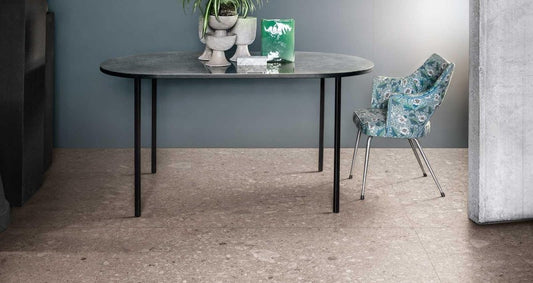 Gresie exterior portelanata rectificata gri 30x60 cm, Marazzi Mystone Ceppo di Gre Greige Strutturato