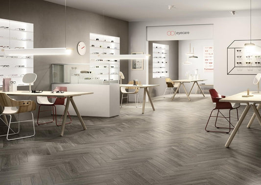 Gresie exterior / interior portelanata gri 10x70 cm, Marazzi Treverkcharme Grey