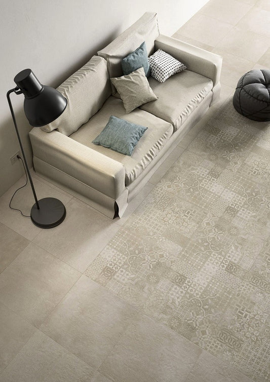 Gresie exterior portelanata rectificata bej 60x60 cm, Marazzi Plaster20 Sand