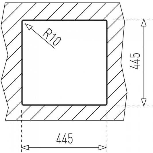 Teka Standard Line Universal E 465x465 1B Chiuveta bucatarie inox 46x46 cm