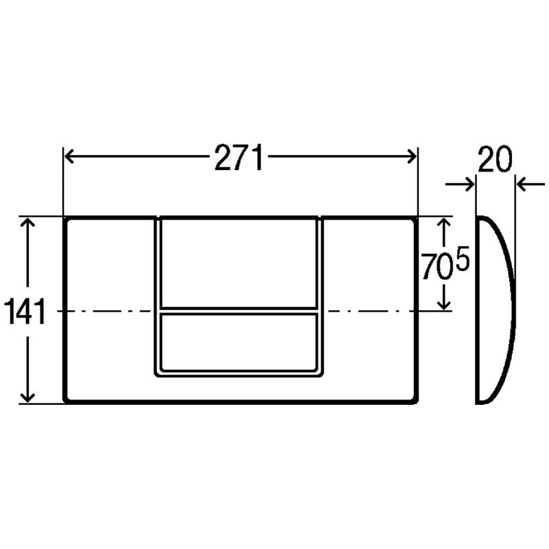 Viega Standard 1 Clapeta de actionare WC, crom mat