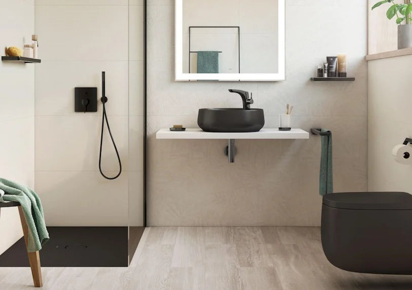 Baie cu tematica neagra si cum sa folosesti culoarea negru in baia ta