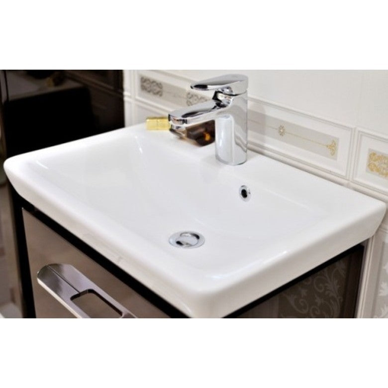 Set Promo mobilier baie (masca cu 1 sertar si lavoar) Arthema Porto 55 cm, alb lucios