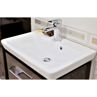 Set Promo mobilier baie (masca cu 1 sertar si lavoar) Arthema Porto 55 cm, alb lucios