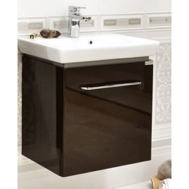 Set Promo mobilier baie (masca cu 1 sertar si lavoar) Arthema Porto 55 cm, alb lucios