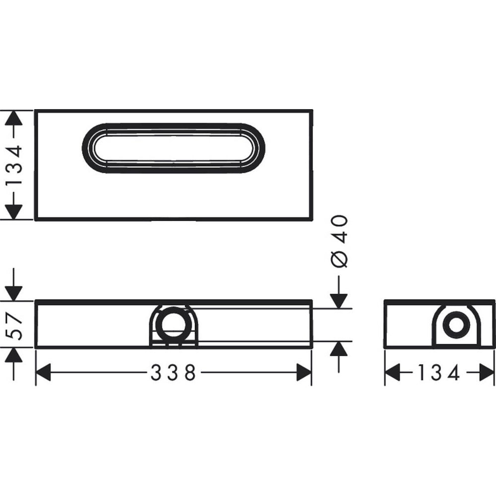 Sifon pardoseala Hansgrohe uBox H6 cm, pentru instalare plata
