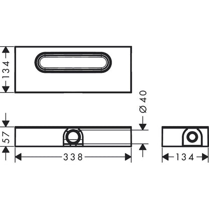 Sifon pardoseala Hansgrohe uBox H6 cm, pentru instalare plata