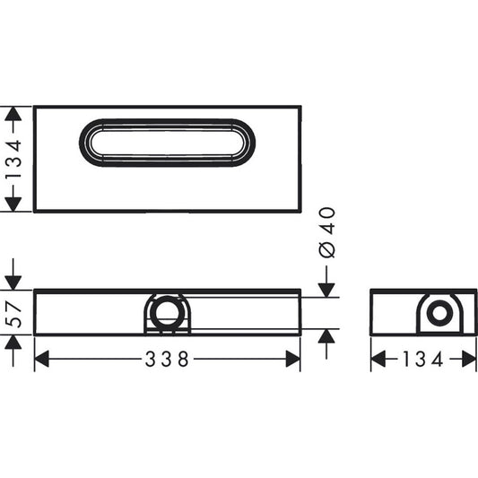 Sifon pardoseala Hansgrohe uBox H6 cm, pentru instalare plata
