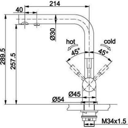 Franke Atlas Clear Baterie bucatarie monocomanda cu optiune de filtrare