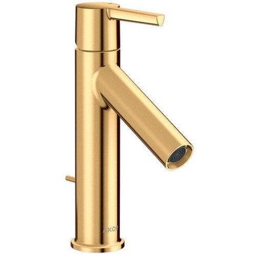 Baterie chiuveta baie aurie Hansgrohe Axor Starck 100, cu ventil pop-up H18 cm