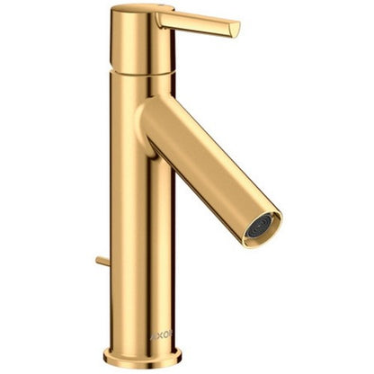 Baterie chiuveta baie aurie Hansgrohe Axor Starck 100, cu ventil pop-up H18 cm