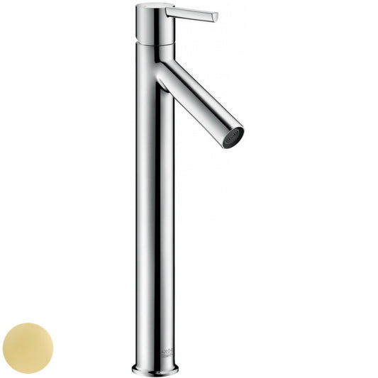 Baterie lavoar pe blat aurie Hansgrohe Axor Starck 250, fara ventil pop-up H21 cm