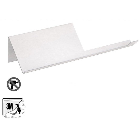 Bemeta Niva Suport hartie igienica cu polita, montaj adeziv, inox mat