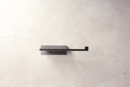 Bemeta Niva Suport hartie igienica cu polita, montaj adeziv, inox mat