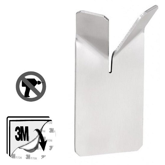 Bemeta Niva Cuier baie dublu, montaj adeziv, inox mat