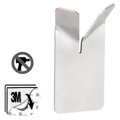 Bemeta Niva Cuier baie dublu, montaj adeziv, inox mat