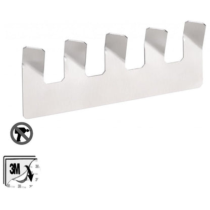Bemeta Niva Cuier baie cu 5 brate, montaj adeziv, inox mat