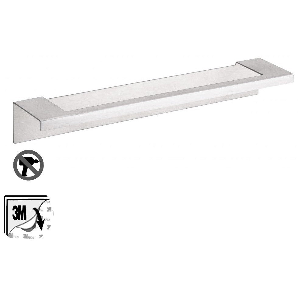 Bemeta Niva Suport prosop baie tip bara 34 cm, montaj adeziv, inox mat